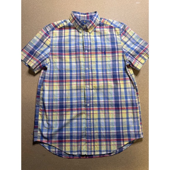 Ralph Lauren Kids Plaid Short Sleeve Button Down Shirt -‎ XL (18-20) NWT $89 - Picture 3 of 8